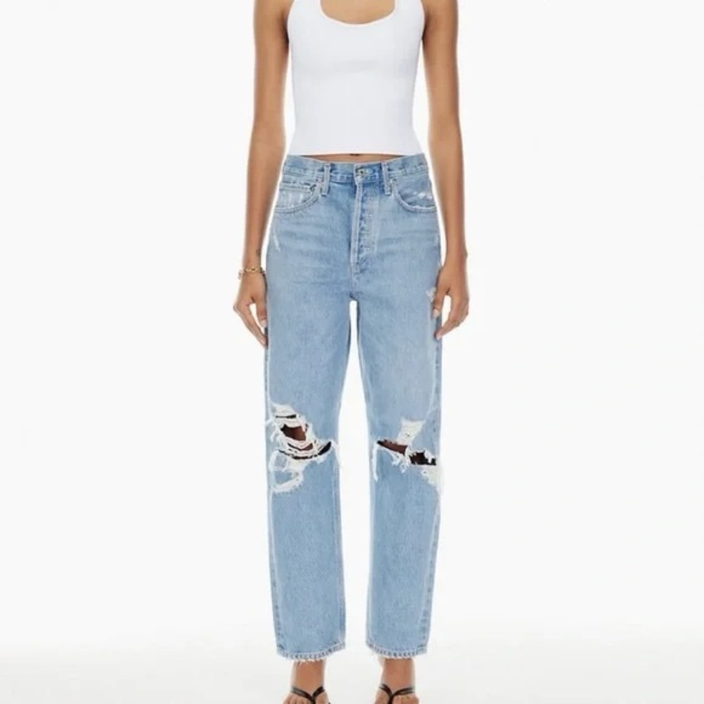 AGOLDE 90s Jean in "Fall Out" Distressed Denim, size 26